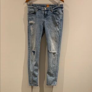 Hugo Boss Blue Skinny Distressed Jeans